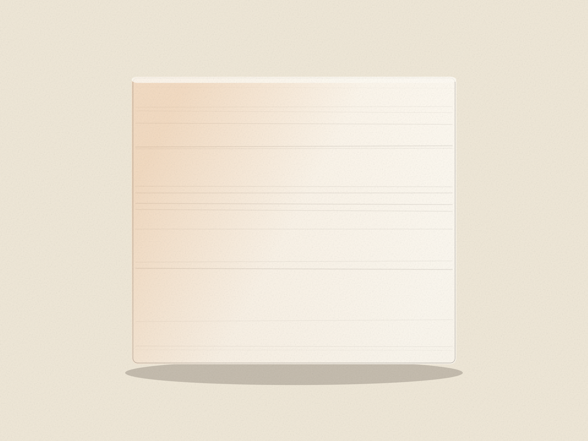 Grounds the caregiver archetype in a physical material with subtle-depth finish.