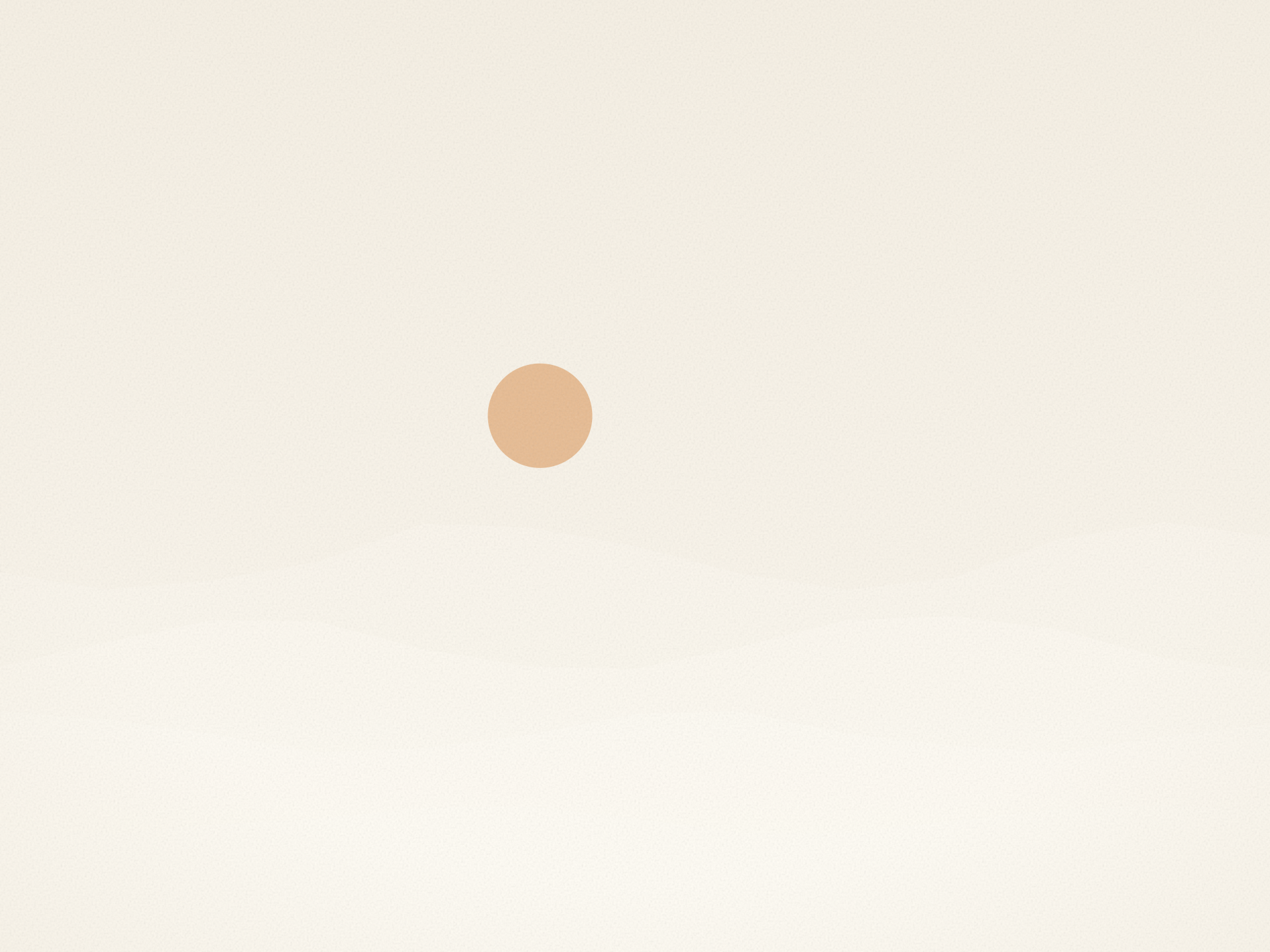 Captures the warm-neutral-1-accent atmosphere and caregiver archetype presence as a felt mood.